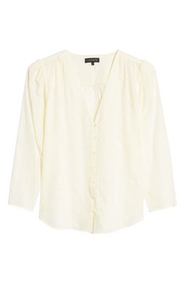 1.STATE Puff Sleeve Button-Up Top in Toasted Ivory