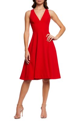 Dress the Population Catalina Fit & Flare Cocktail Dress in Rouge