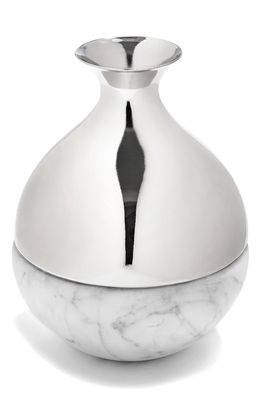 ANNA New York Dual Bud Vase in Carrara Silver