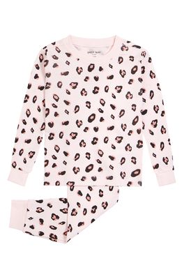 Petit Lem Kids' Organic Cotton Fitted Two-Piece Pajamas in Light Pink