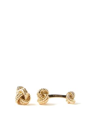 Tom Ford - Knotted 18kt Gold Cufflinks - Mens - Gold