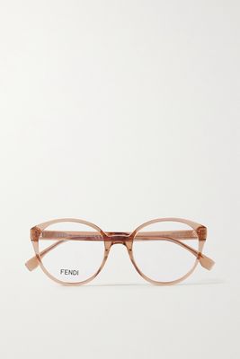 Fendi - Round-frame Acetate Optical Glasses - Neutrals