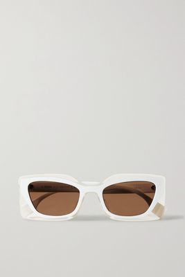 Fendi - Cat-eye Acetate Sunglasses - White