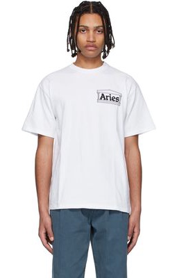 Aries White Cotton T-Shirt