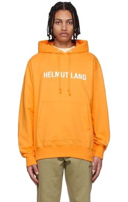 Helmut Lang Orange Cotton Hoodie