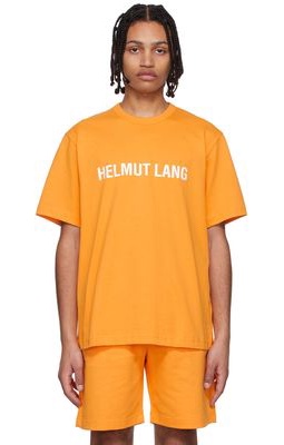 Helmut Lang Orange Cotton T-Shirt