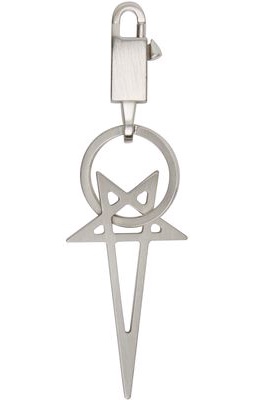 Rick Owens Silver Pentagram Keychain