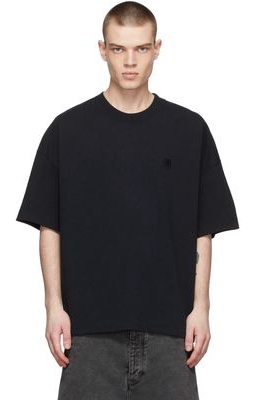 AMI Alexandre Mattiussi Black Organic Cotton T-Shirt
