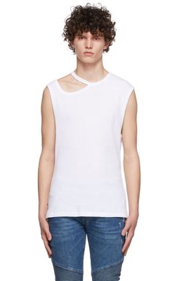 Balmain White Cotton T-Shirt