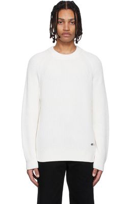 Helmut Lang White Cotton Sweater