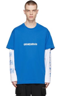 Givenchy Blue Cotton T-Shirt