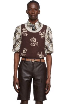 Ernest W. Baker Brown Cotton Vest