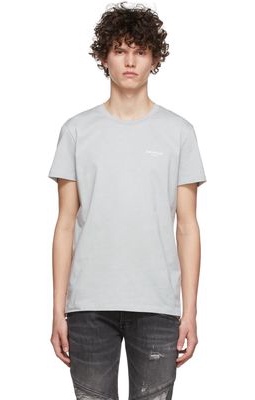 Balmain Grey Cotton T-Shirt