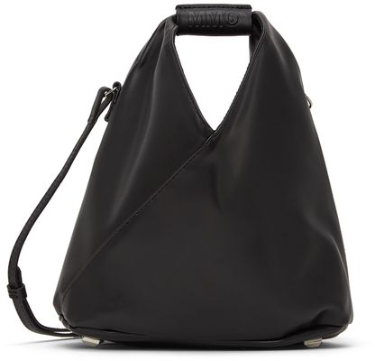 MM6 Maison Margiela Black Faux-Leather Triangle Bag