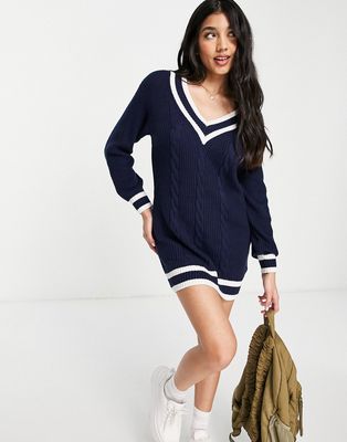 Hollister varisty sweater dress in navy