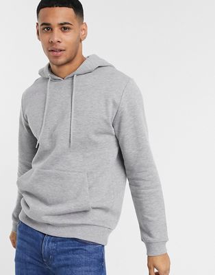 ASOS DESIGN hoodie in gray marl-Grey