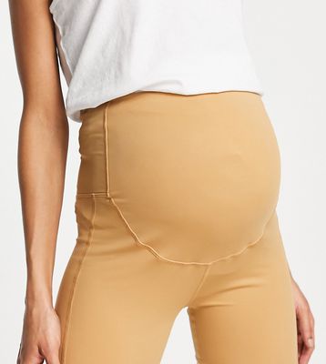 South Beach Maternity over the bump legging shorts in camel-Neutral