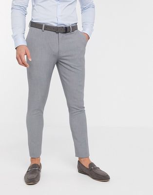 ASOS DESIGN super skinny suit pants in mid gray-Grey