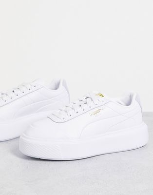 Puma Oslo Femme sneakers in white and baby blue