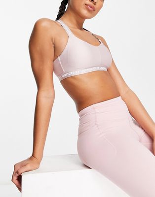 Under Armour Training low support crossback sports bra in light pink
