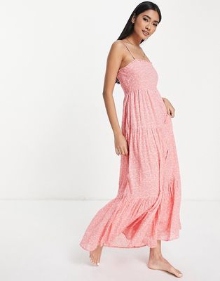 Billabong Wayward maxi beach dress in pink
