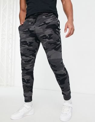 Hollister sweatpants in black with side logo taping