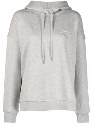 Closed chest logo-print hoodie - Grey