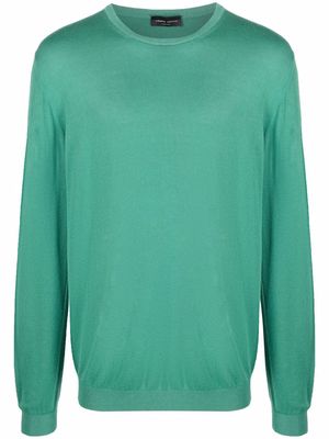 Roberto Collina crew-neck fitted jumper - Green