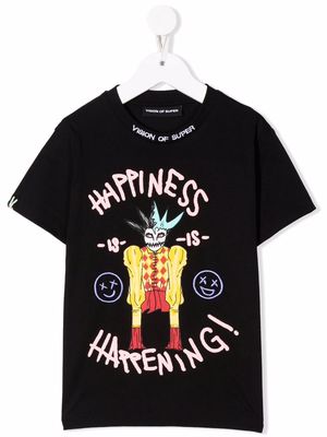 Vision Of Super Kids 'Happiness Is Happening!' T-shirt - Black