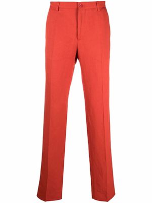 ETRO straight-leg pressed crease trousers - Red