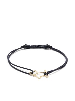 Aliita 9kt yellow gold dog charm cord bracelet - Blue