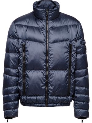 Prada technical eggshell fabric puffer jacket - Blue