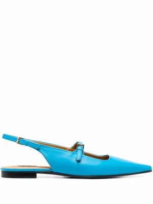 Reike Nen buckle-detail ballerina shoes - Blue