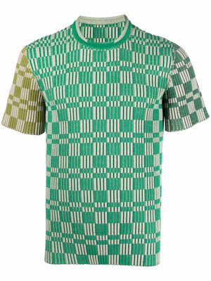 Jacquemus ribbed geometric-pattern T-Shirt - Green