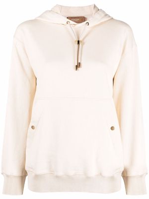 Agnona drawstring pullover hoodie - Neutrals