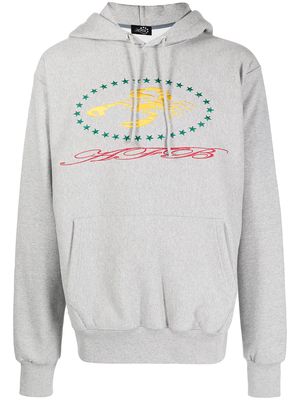 AFB embroidered-scorpion logo hoodie - Grey