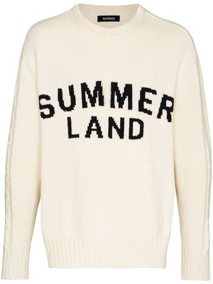 Nahmias Summerland slogan jumper - White