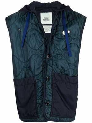 OAMC Re:Work zipped liner gilet - Green