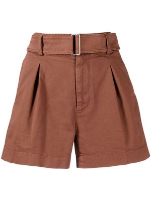 Nº21 belted tailored shorts - Brown