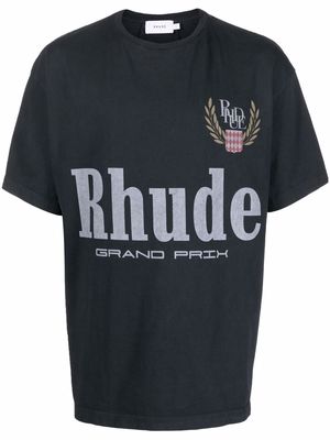 Rhude Grand Prix logo T-shirt - Black