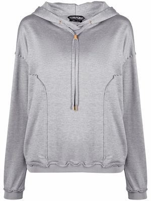 TOM FORD exposed-seam hoodie - Grey