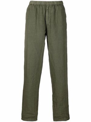 Boglioli elastic-waist straight-leg trousers - Green