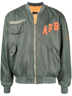 AFB multi-patch bomber jacket - Green