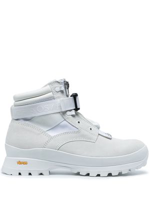 UNDERCOVER x Evangelion buckled boots - White