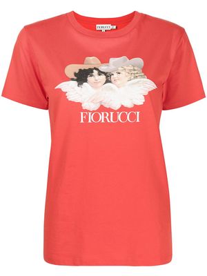 Fiorucci Cowboys Angels logo-print T-shirt - Red