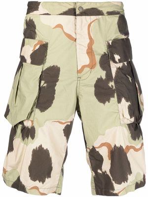 ASPESI animal print cargo shorts - Green