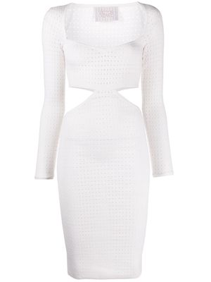 Victor Glemaud cut-out detail square-neck dress - White