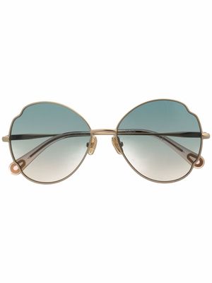 Chloé Kids round-frame sunglasses - Gold