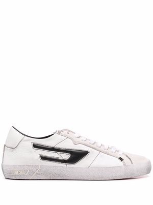 Diesel lace-up low-top trainers - White