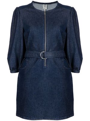 Baum Und Pferdgarten collarless denim mini dress - Blue